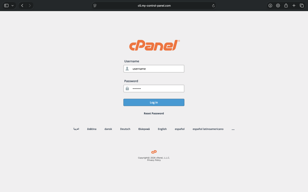 Cpanel Login