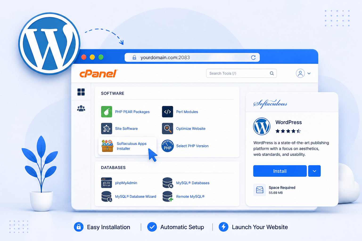 How to install WordPress on cPanel using Softaculous