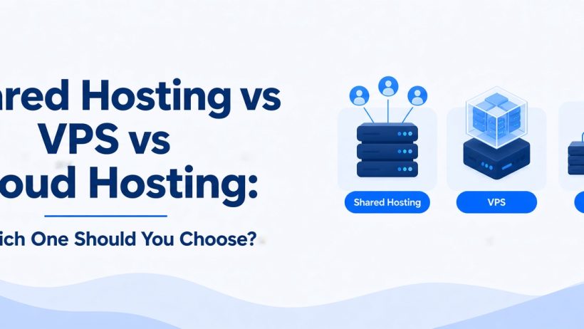 Shared hosting vs VPS vs Cloud hosting Cover