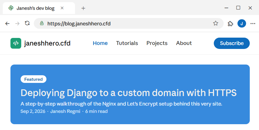 Host a Django Website on cPanel